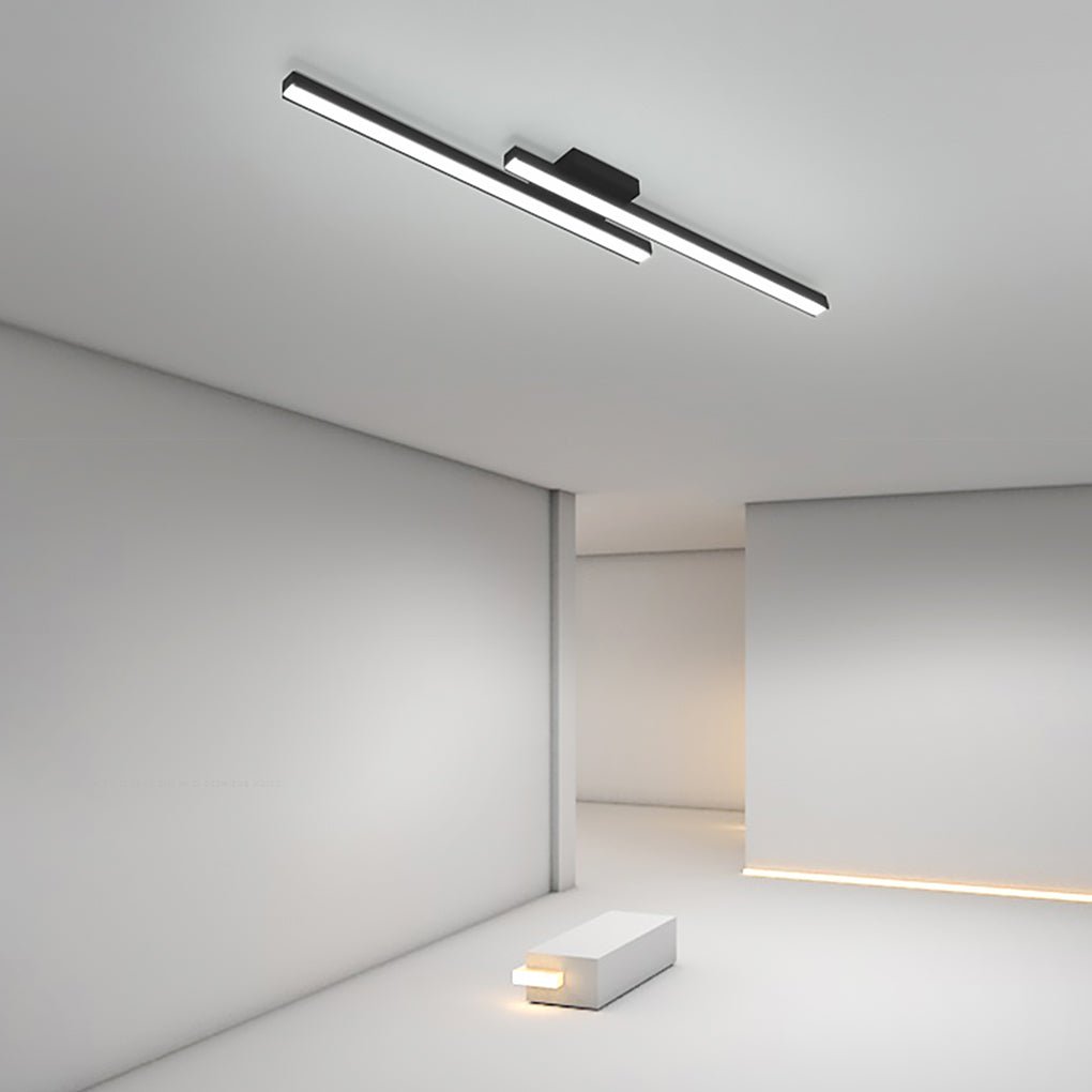 35" Modern Rectangular LED Flush Mount Ceiling Light