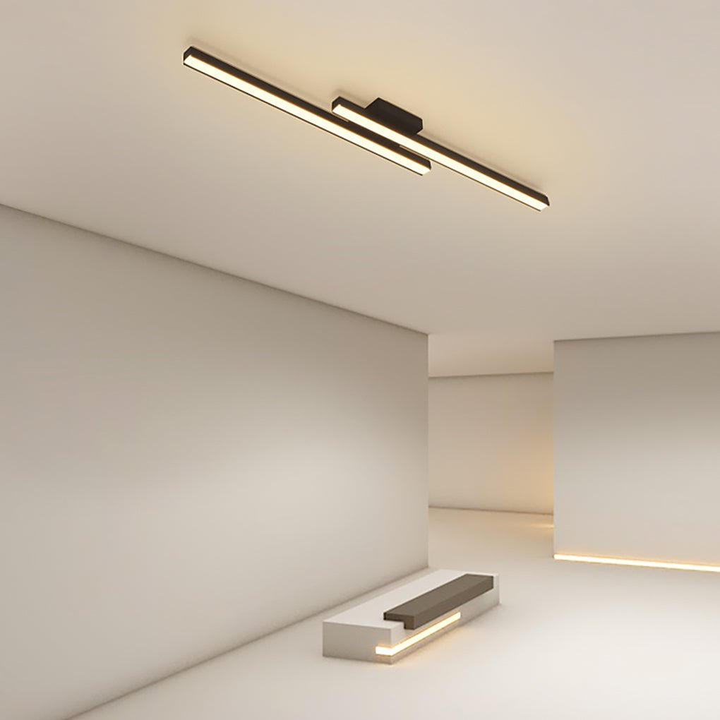 35" Modern Rectangular LED Flush Mount Ceiling Light