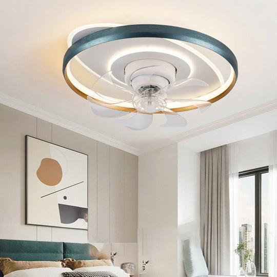 360° Rotatable LED Ceiling Fan with Stepless Dimming and Remote Control