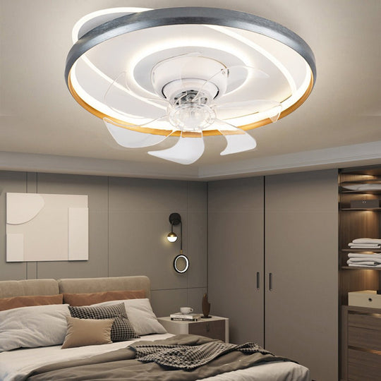 360° Rotatable LED Ceiling Fan with Stepless Dimming and Remote Control