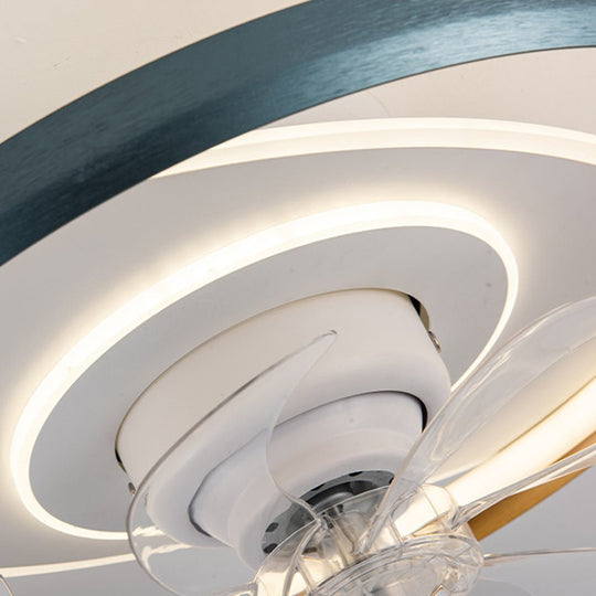 360° Rotatable LED Ceiling Fan with Stepless Dimming and Remote Control