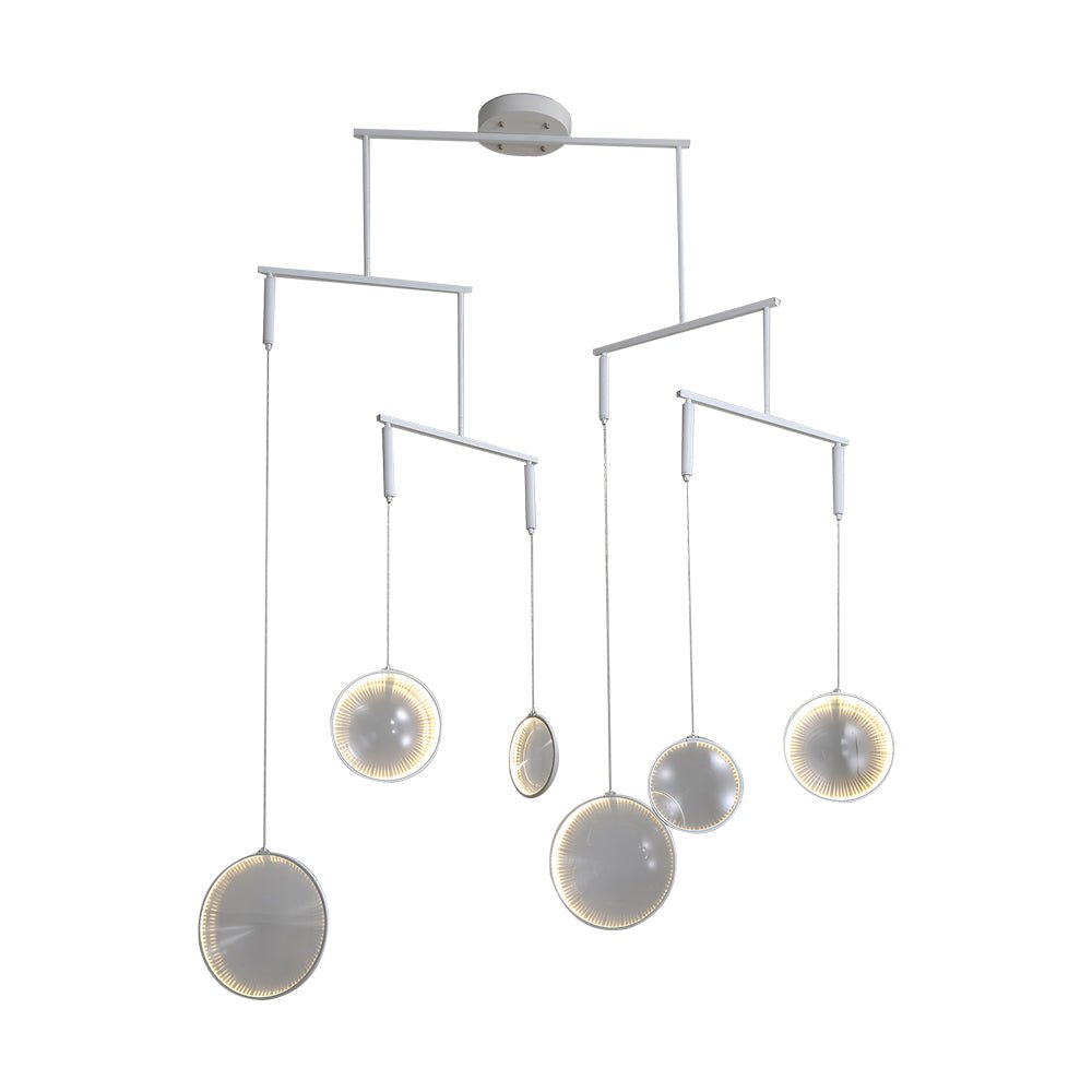 White Focus LED Chandelier – 3/6/9 Lights