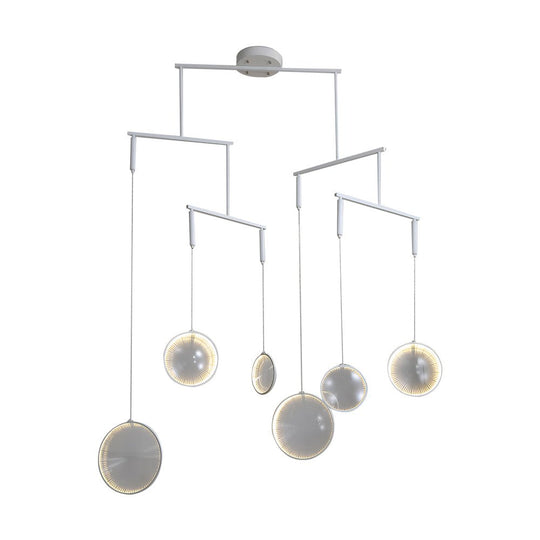 White Focus LED Chandelier – 3/6/9 Lights
