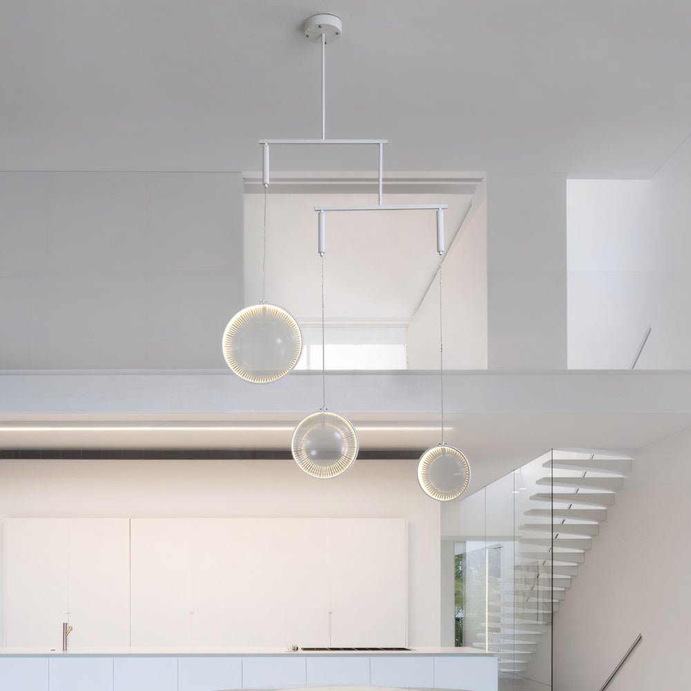 White Focus LED Chandelier – 3/6/9 Lights