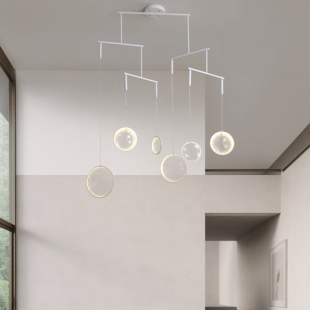 White Focus LED Chandelier – 3/6/9 Lights