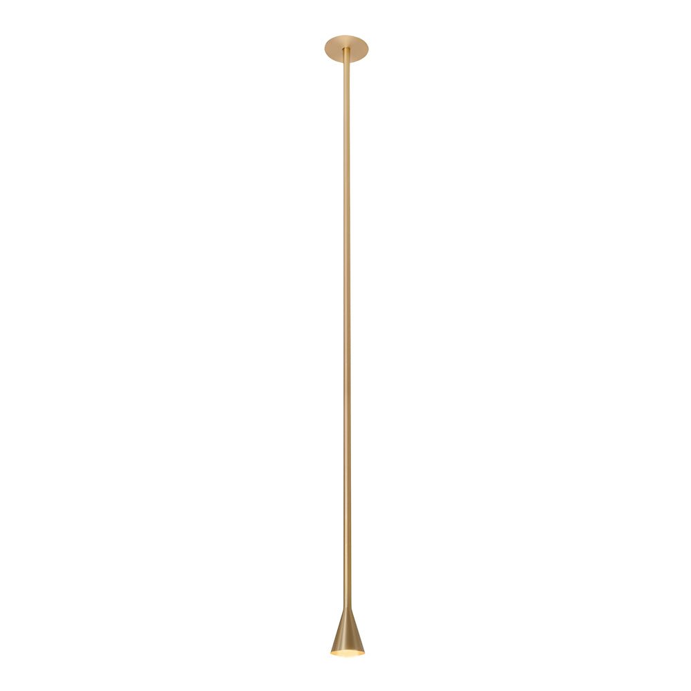 Modern Vertical Cone Tube Pendant Light – Black/Gold