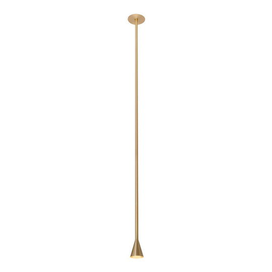 Modern Vertical Cone Tube Pendant Light – Black/Gold
