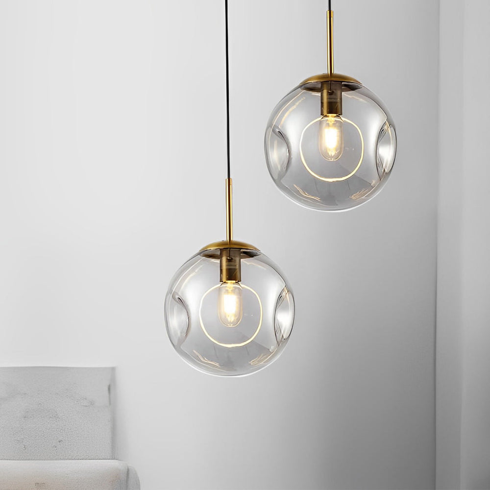 Creative Glass Globe Metal Nordic Small Chandelier Pendant Light