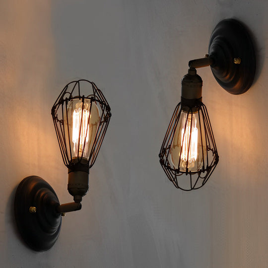 Adjustable Retro Industrial Iron Wall Lamp