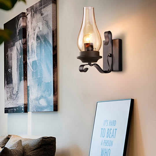 Retro Glass E27 Industrial Wall Lamp – Wall Sconce Lighting