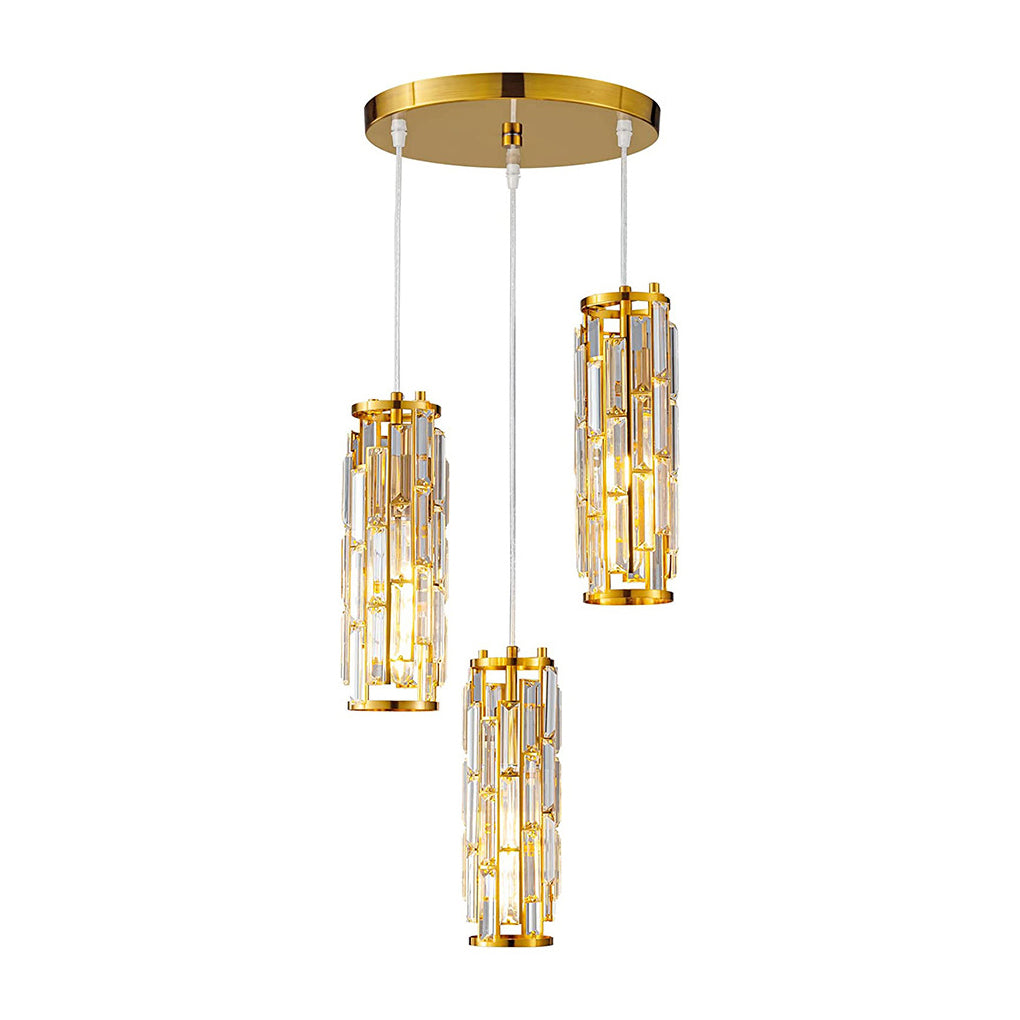 Creative Iron Crystal Glass Industrial Style Pendant Light