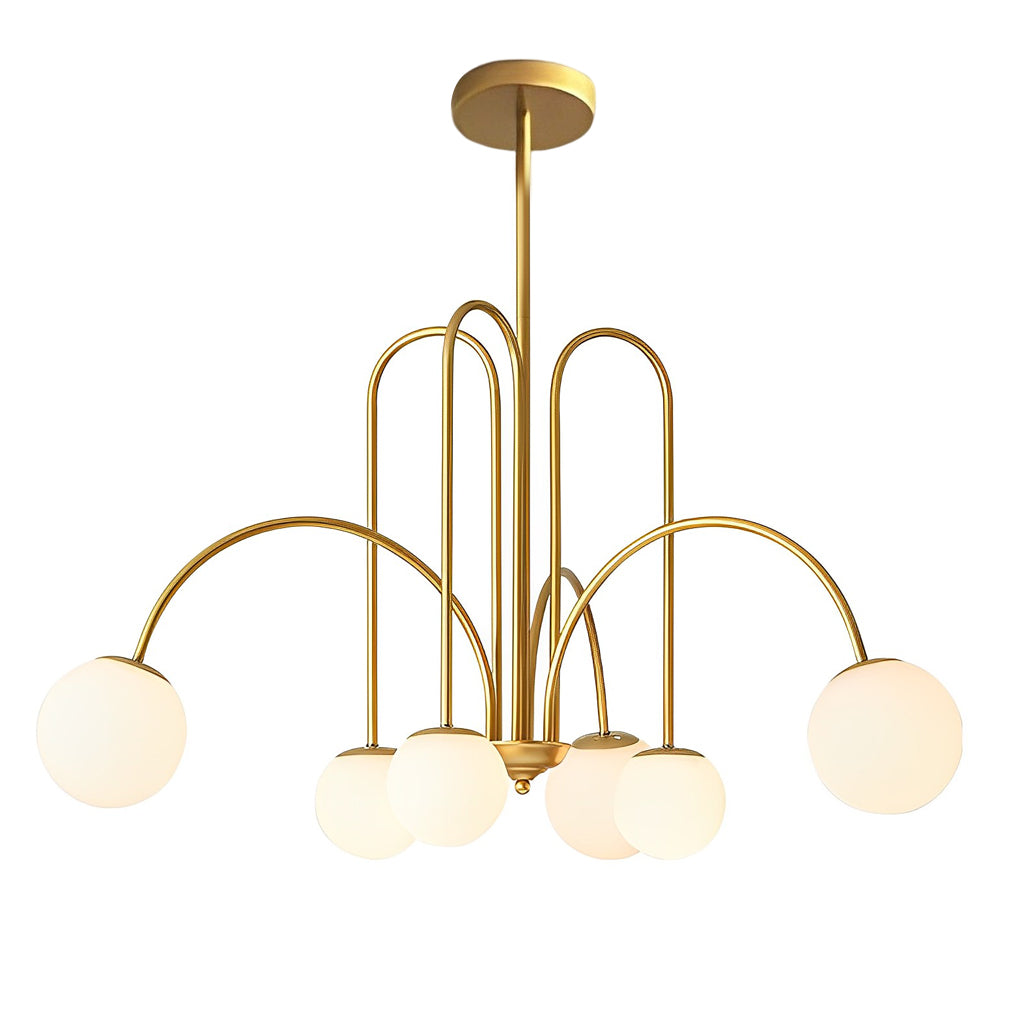 6/8 Lights Iron Glass Creative Nordic Chandelier Ceiling Light