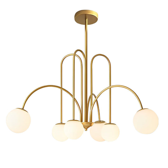 6/8 Lights Iron Glass Creative Nordic Chandelier Ceiling Light