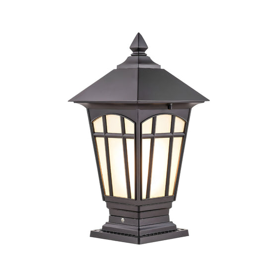 Waterproof Aluminum LED Brown Retro Solar Post Cap Lights Pillar Lamp