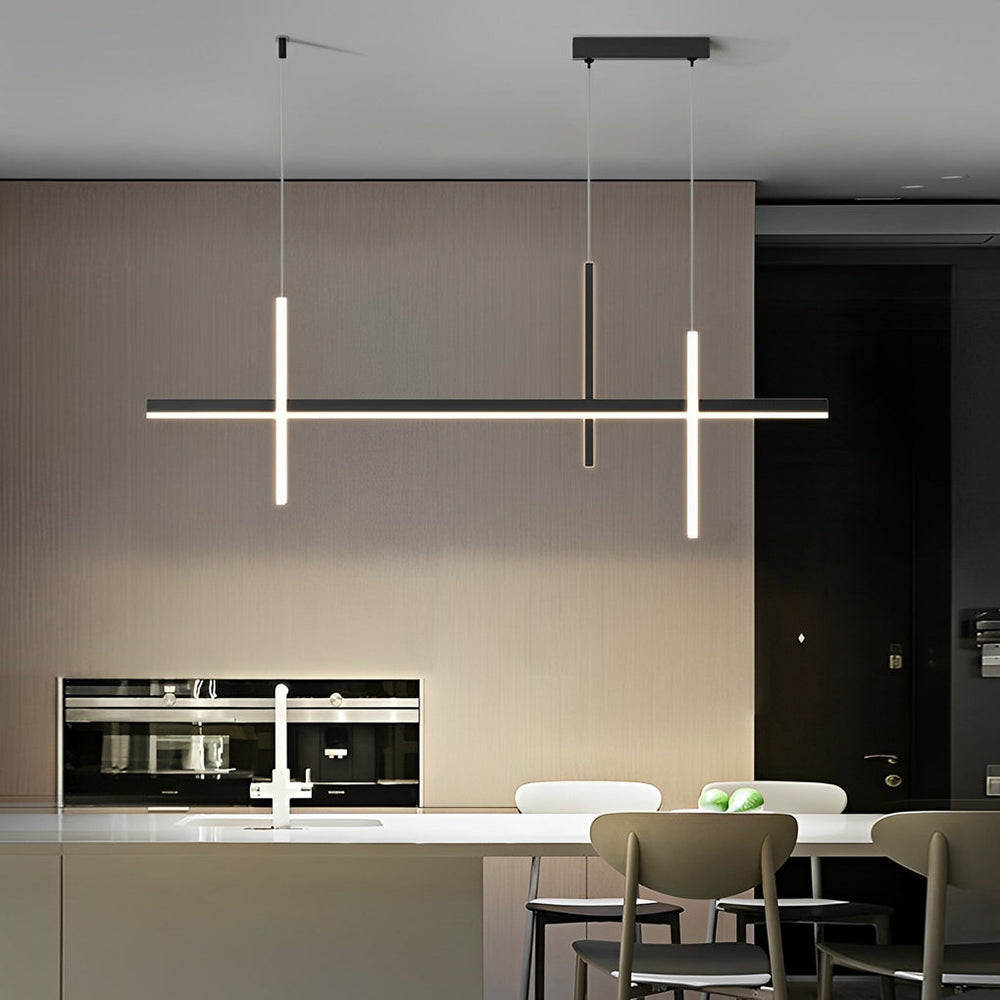 Minimalist Long Liner Lights Three Step Dimming Stepless Dimmable Chandelier