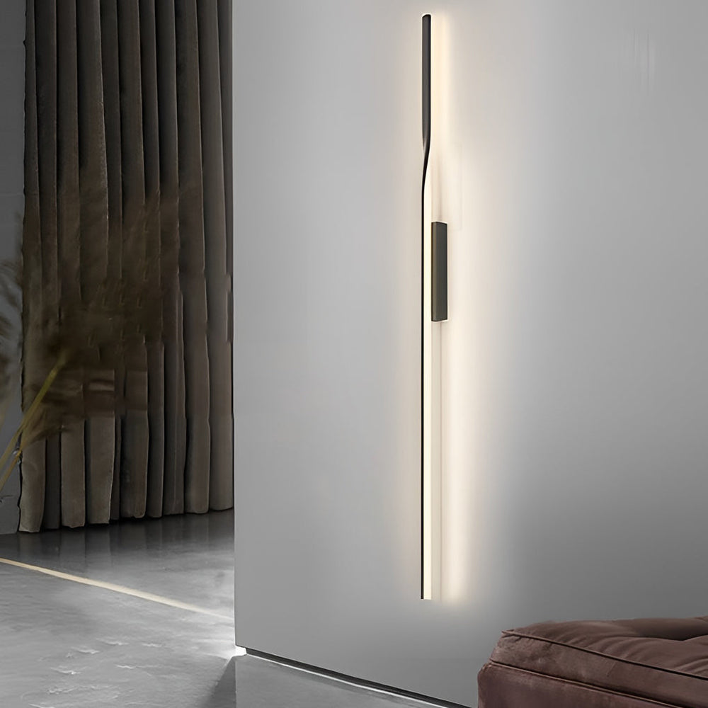 Creative Linear LED Black Modern Minimalist Wall Lamp