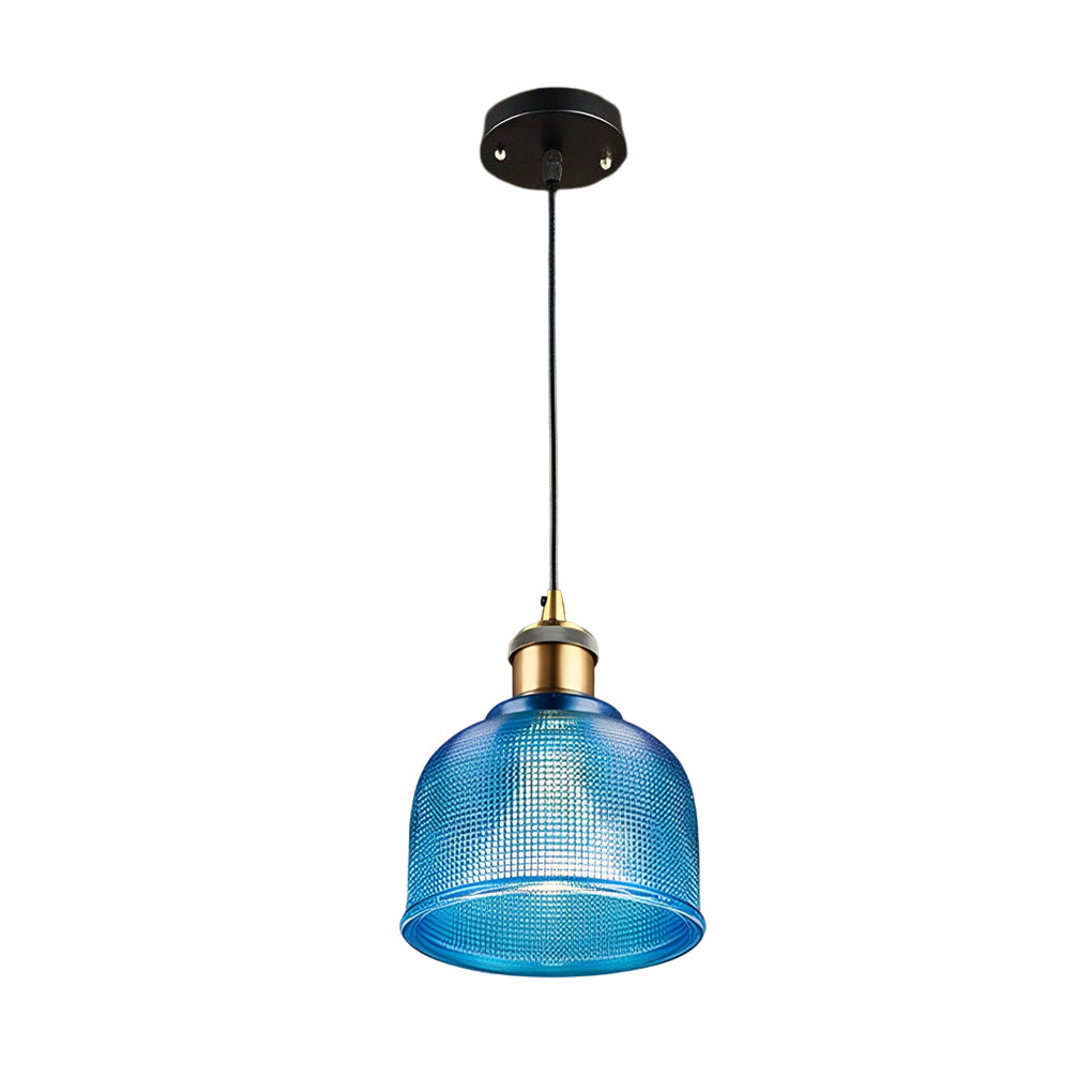 Glass Bowl Shape Electroplated Metal Nordic Creative Pendant Light