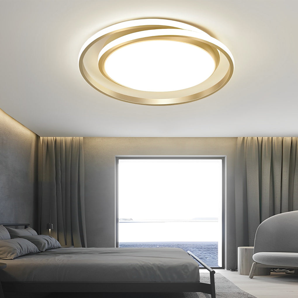 Circular LED Stepless Dimming Modern Ceiling Light with Remote Control