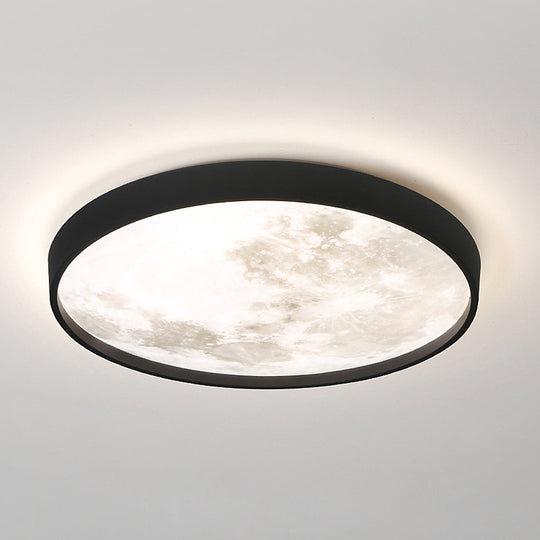 Creative Moon 3-Step Dimming LED Modern Flush Mount Ceiling Light