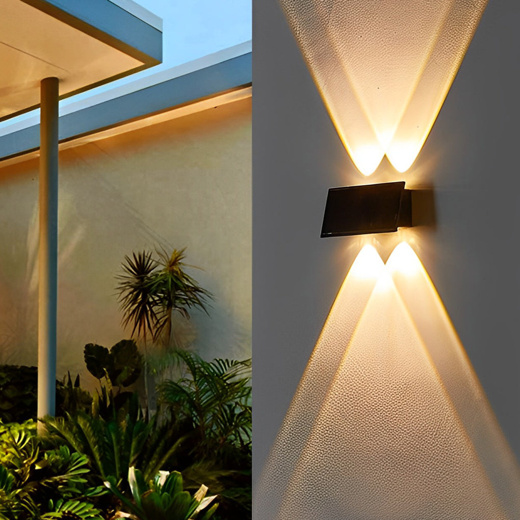 Rectangular Up and Down LED Waterproof Solar Wall Washer Light