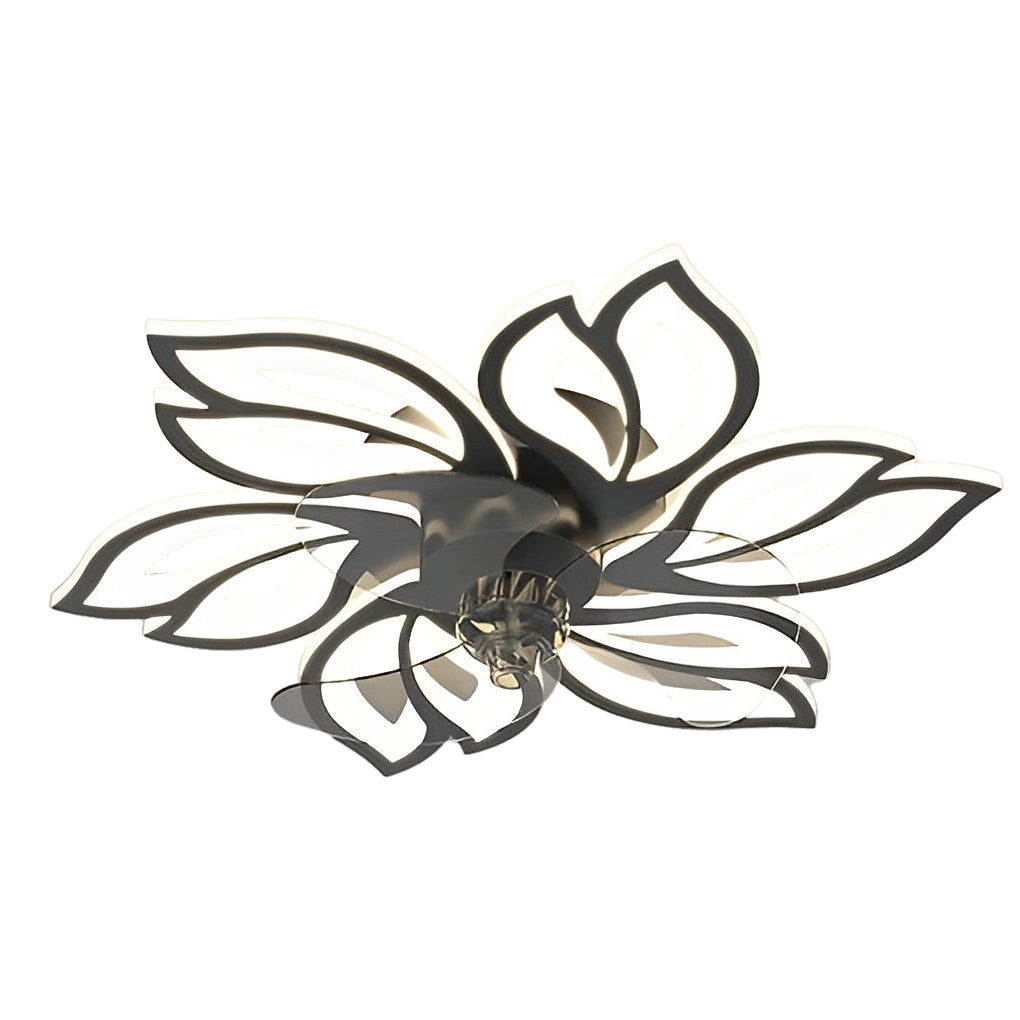 Flower Smart Stepless Dimming LED Modern Ceiling Fan Light