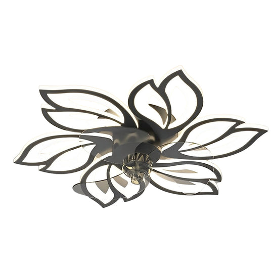 Flower Smart Stepless Dimming LED Modern Ceiling Fan Light