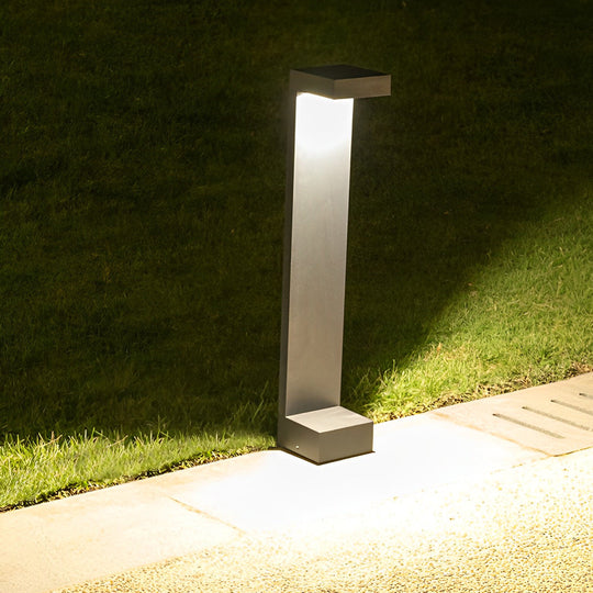 Aluminum LED I-Shaped Pathway Light – Modern Black Waterproof