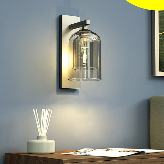 Double-Layer Glass Shade Nordic Minimalist Wall Lamp