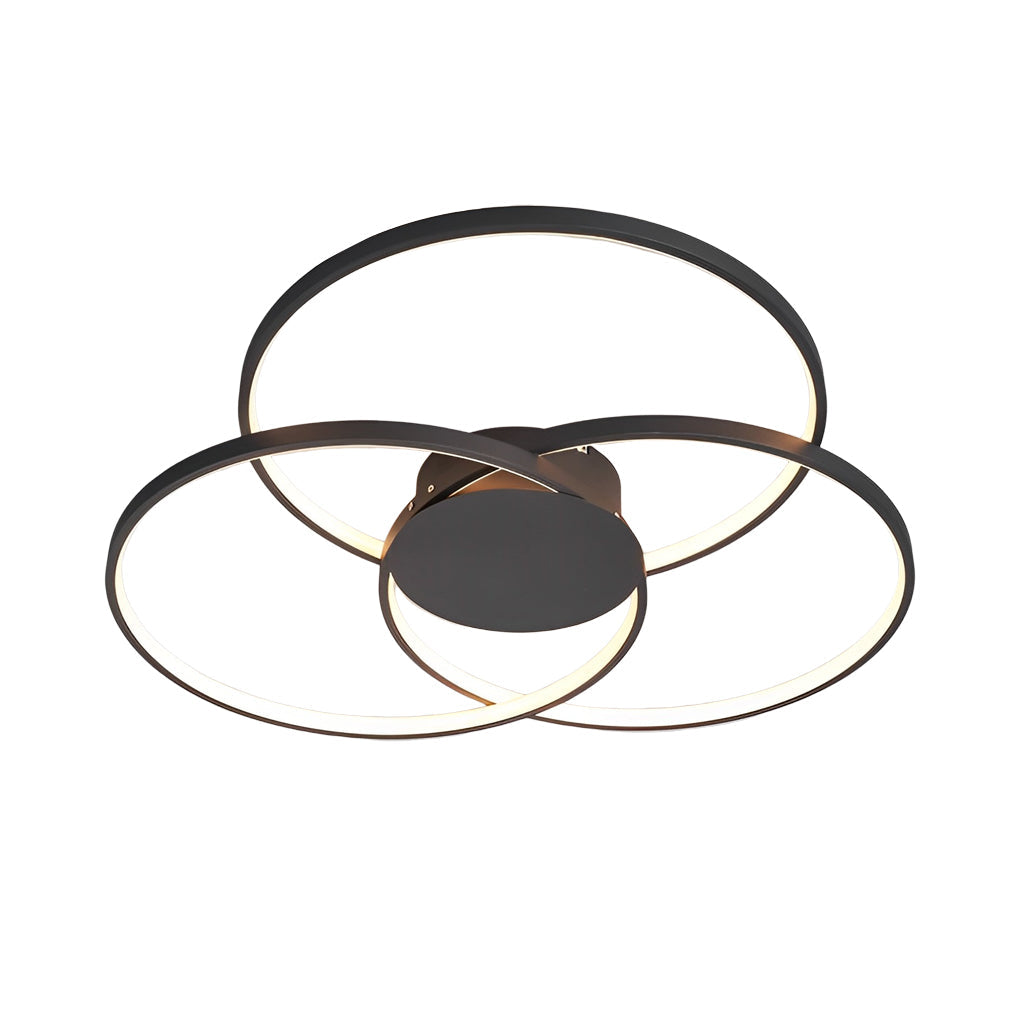 Three Rings Stepless Dimming Electroplated Metal Nordic Ceiling Light