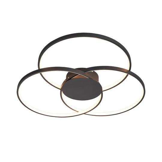 Three Rings Stepless Dimming Electroplated Metal Nordic Ceiling Light