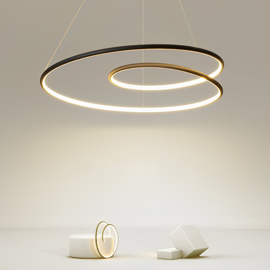 Creative Circles Stepless Dimming LED Nordic Chandelier Pendant Light
