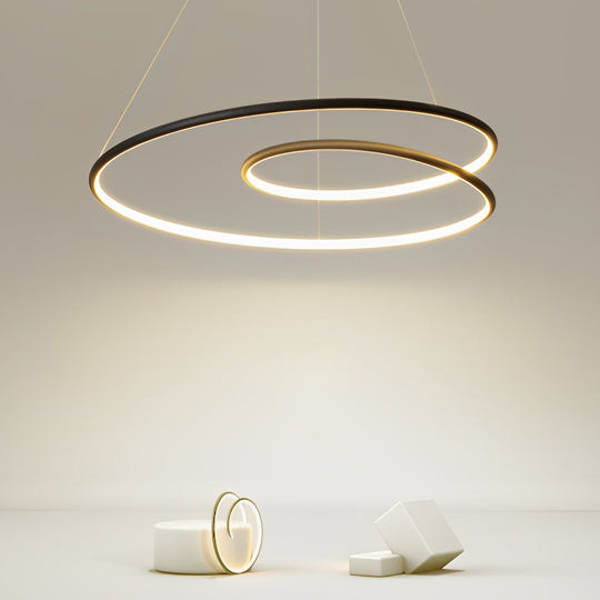 Creative Circles Stepless Dimming LED Nordic Chandelier Pendant Light