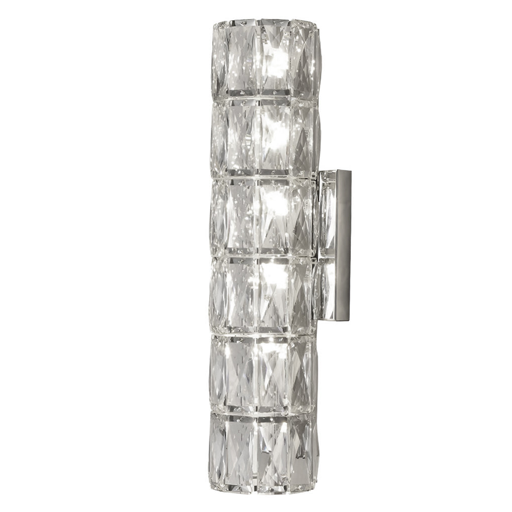 Cylindrical Crystal LED Wall Sconce with 3-Step Dimming