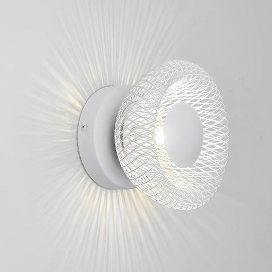 Circular Nest Grid Artistic Modern LED Wall Lamp