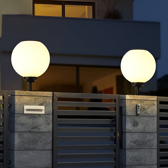 Ball Waterproof Three Step Dimming LED Solar Post Caps Lights