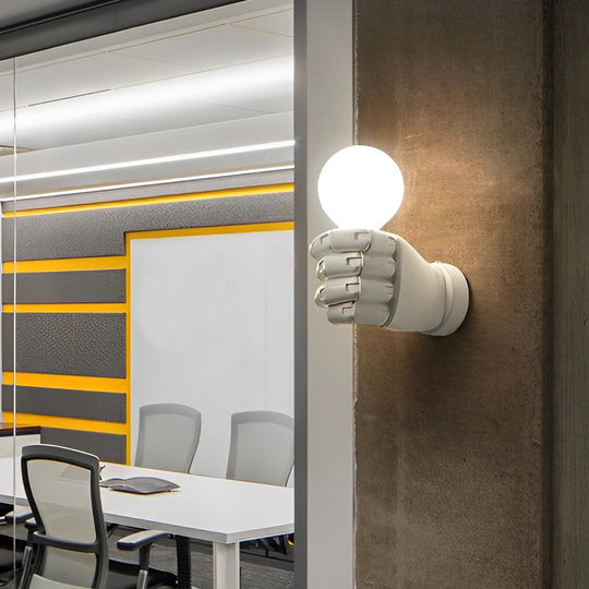Resin Fist Retro Industrial LED Wall Lamp