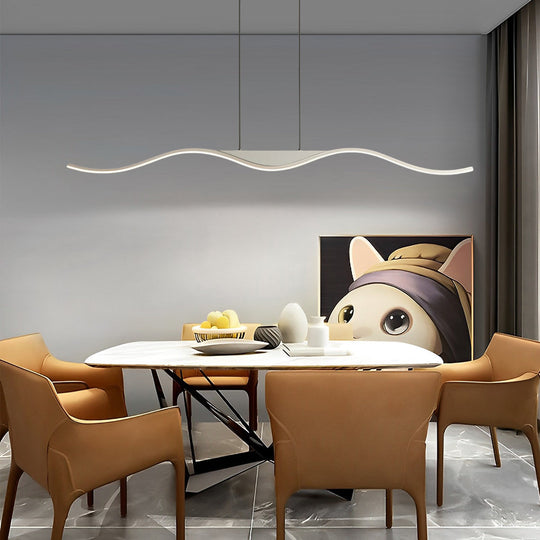 Minimalist Wave Dimmable Modern LED Chandelier