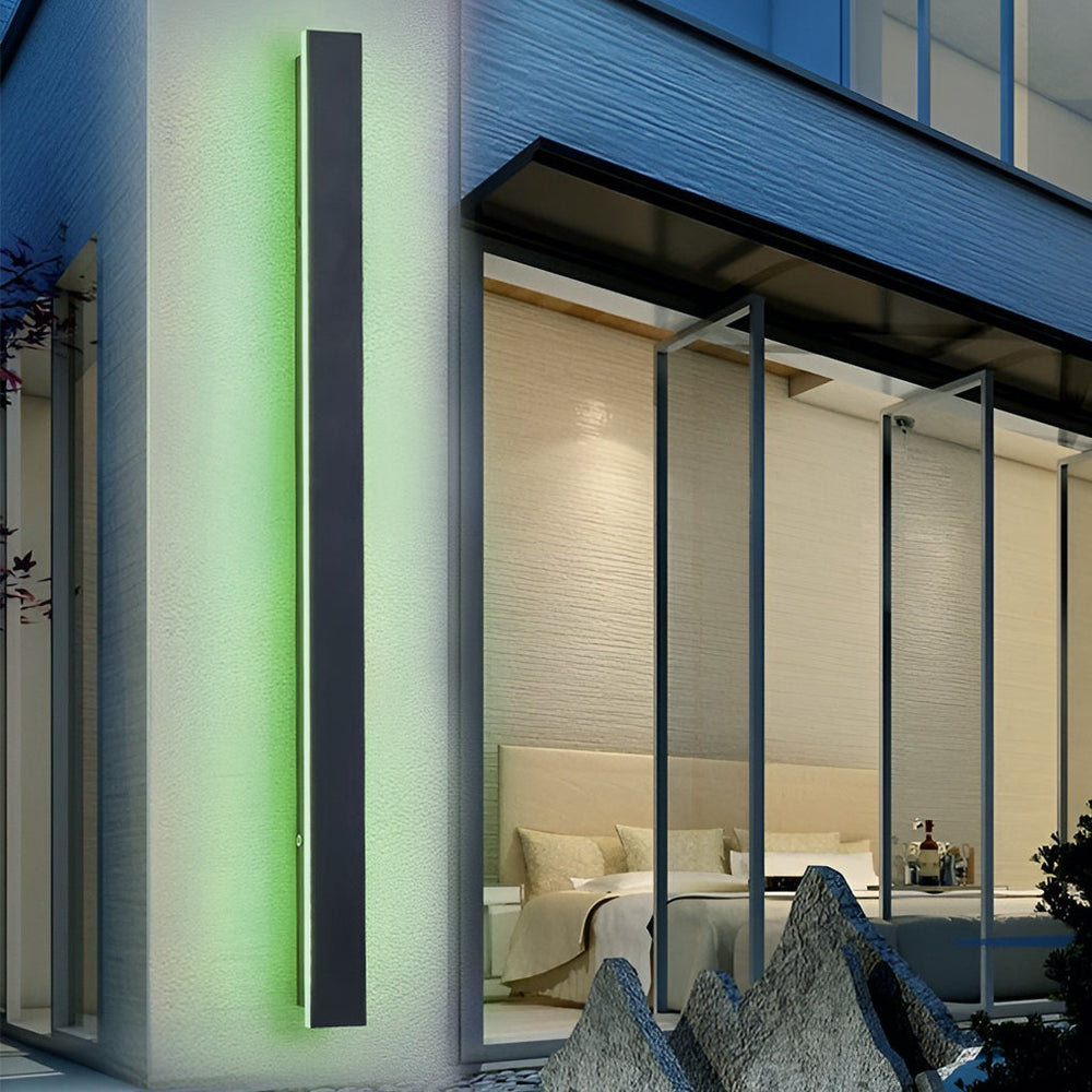 Black Long LED RGB Linear Lights Outdoor Waterproof Wall Lighting