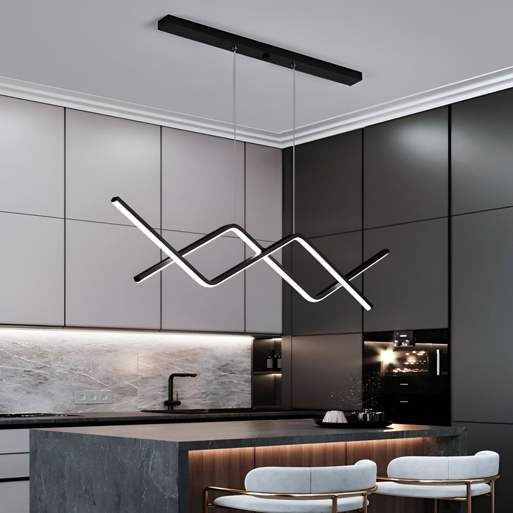 Creative Linear Design LED 3-Step Dimming Modern Chandelier