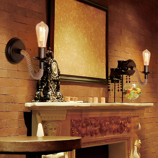 Creative Iron Rope Retro Industrial Wall Lamp