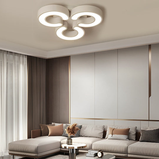 Flower Shaped Dimmable LED Modern Flush Mount Ceiling Light