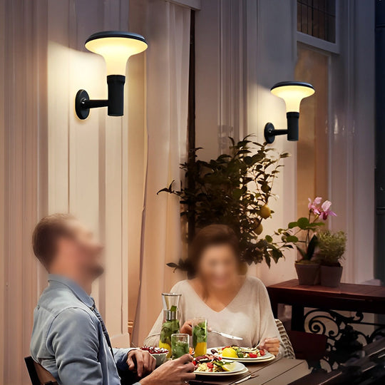 Round Flower LED Waterproof Modern Solar Wall Lamp