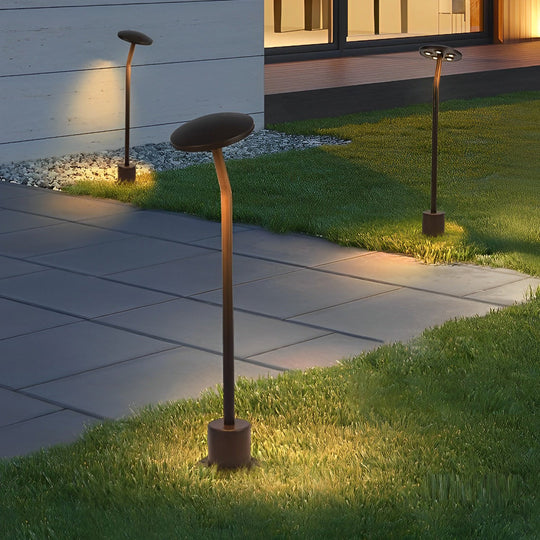 Mushroom-Shaped Brown LED Outdoor Lawn Light