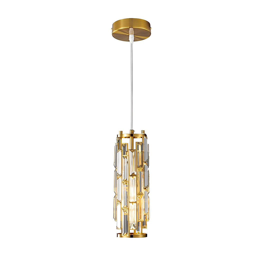 Creative Iron Crystal Glass Industrial Style Pendant Light
