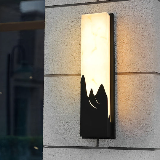 Rectangular Creative Waterproof LED Black Retro Wall Sconce