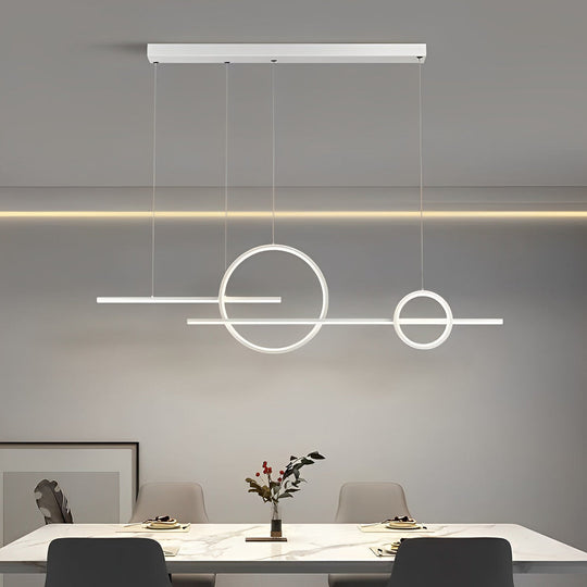 Circles Three-Step & Stepless Dimmable LED Chandelier