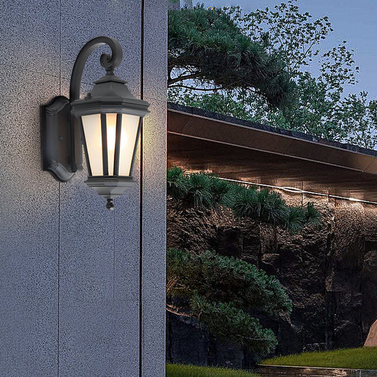 Minimalist Frosted Glass European-Style Outdoor Wall Lamp