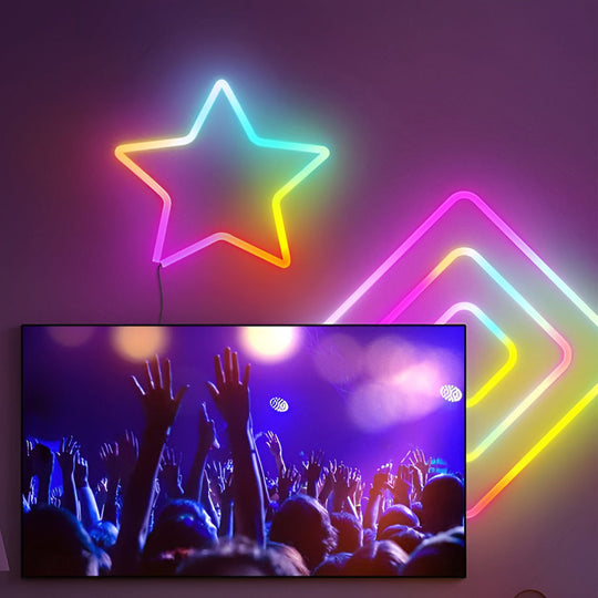 Hexagon Cellular Shaped RGBIC Smart Wall Lamp – Music Sync LED Panels