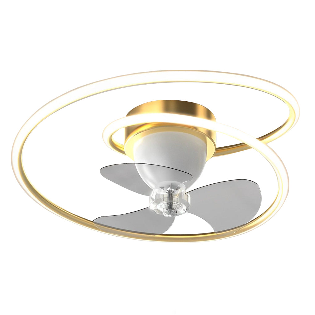 Smart 360° Rotating Ceiling Fan with Stepless Dimming LED and App Control