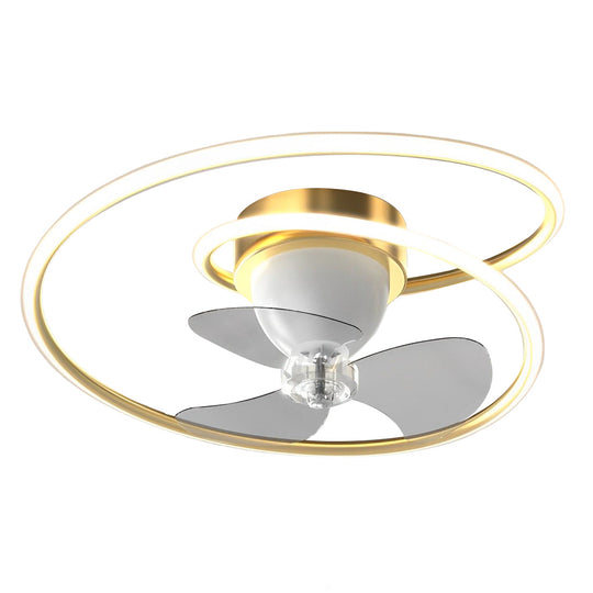 Smart 360° Rotating Ceiling Fan with Stepless Dimming LED and App Control